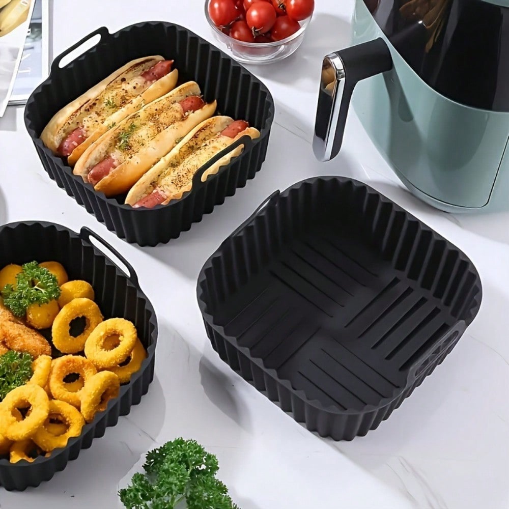 Kitchen Gadgets Best - 1pc Reusable Silicone Air Fryer Liner,