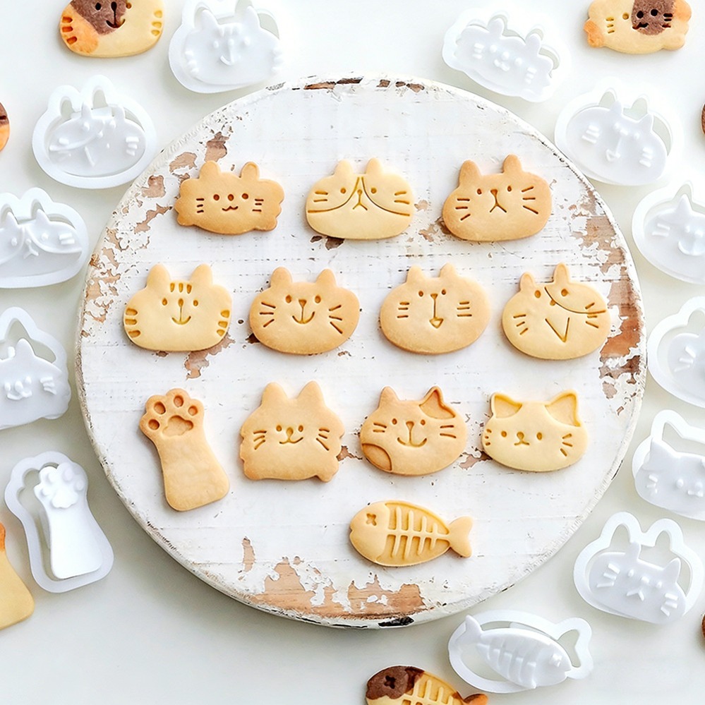 Kitchen Gadgets Best - Cute Kitten DIY Stamp Cookie Cutters
