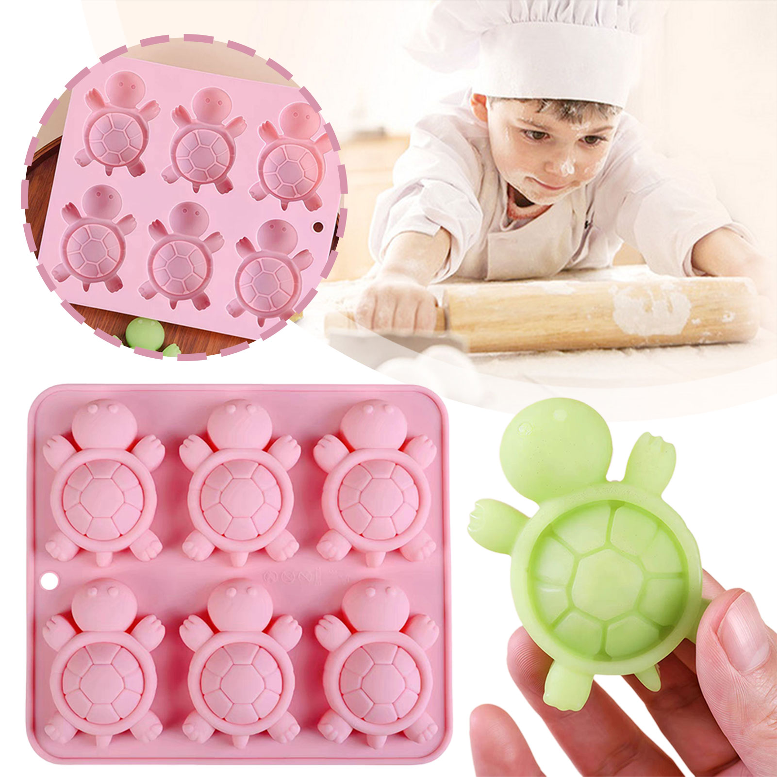 Turtles Ice Tray 3D Tortoises  - Kitchen Gadgets Baking review and price