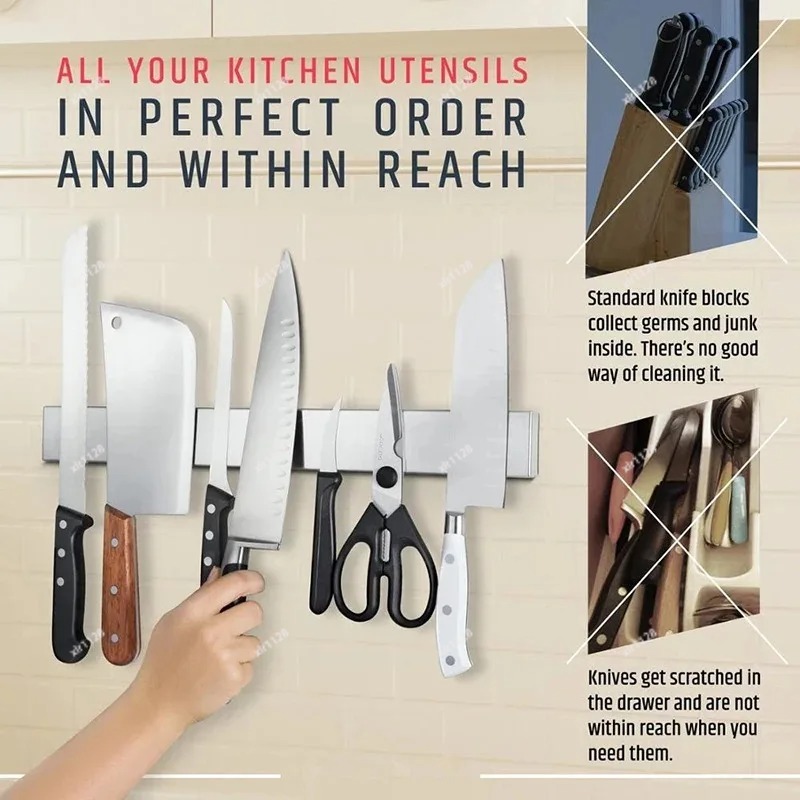 Wall Mounted Magnetic Knife Ho - Magnetic Knife Strip review and price
