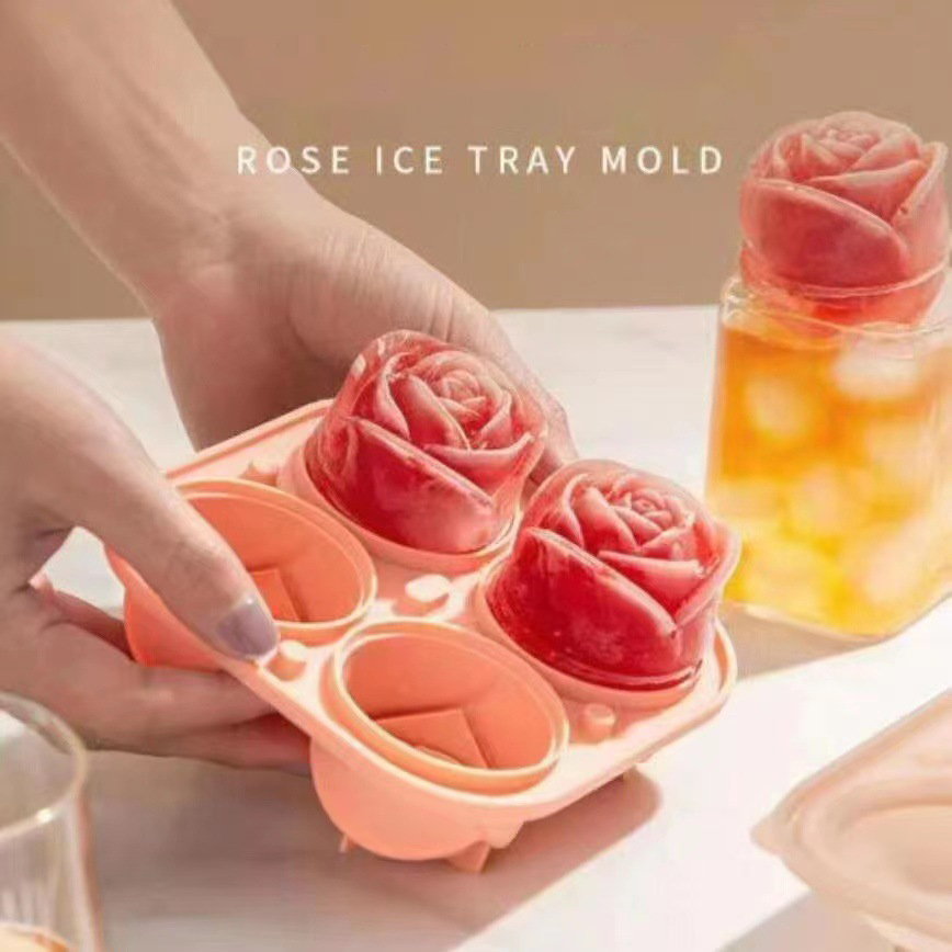 3D Rose Silicone Ice Molds 4-H - Kitchen Gadgets Baking review and price